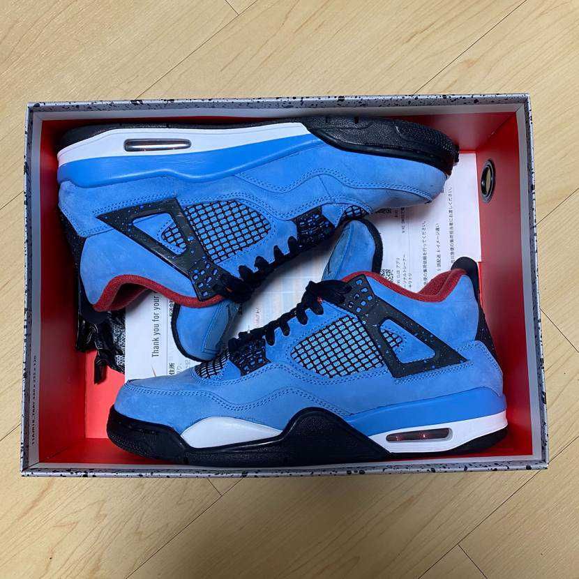 Travis Scott × Nike Air Jordan 4 Retro Cactus Jack "University Blue"