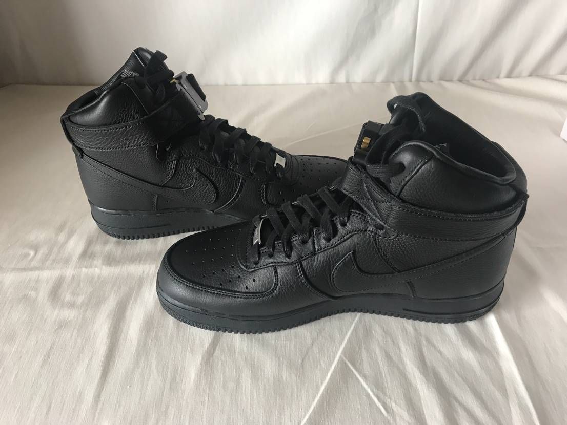 1017 ALYX 9SM × Nike Air Force 1 High "Black/White/Metallic Gold" (2020)
