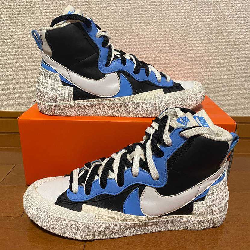 sacai × NIKE BLAZER MID "BLACK / BLUE"