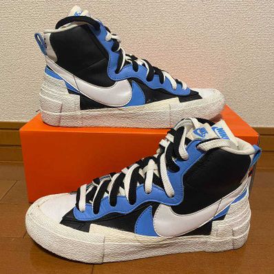 sacai × NIKE BLAZER MID "BLACK / BLUE"