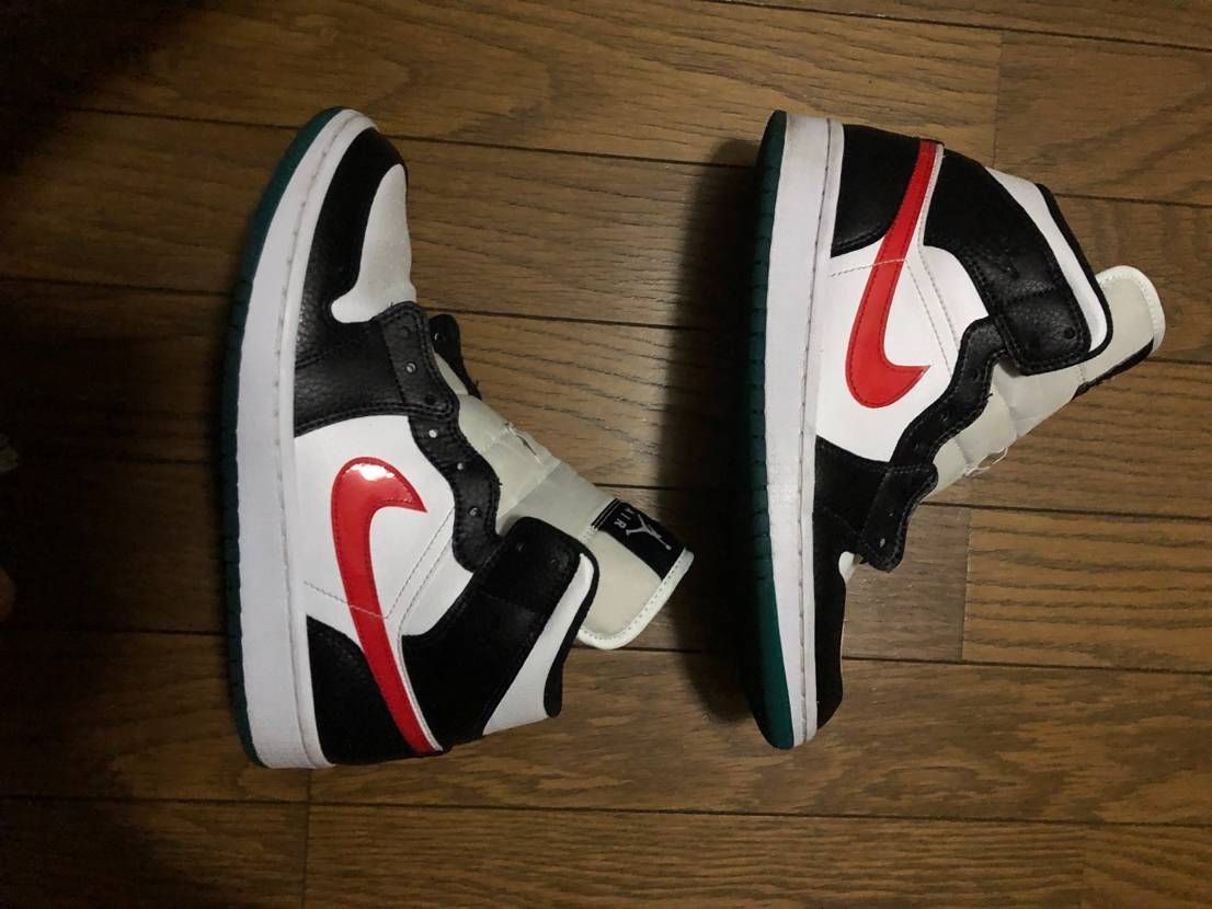 Nike Women's Air Jordan 1 Mid "White/Red/Yellow"