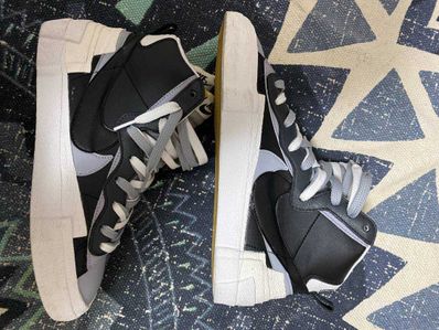 sacai × NIKE BLAZER MID "BLACK/WOLF GREY/WHITE"