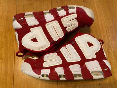 Supreme × Nike Air More Uptempo "White/Red"