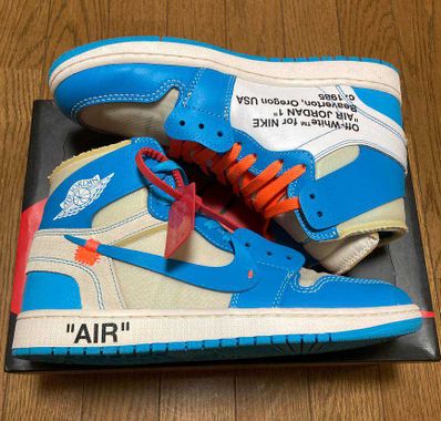 Off-White × Nike Air Jordan 1 High UNC "White/Dark Powder Blue"