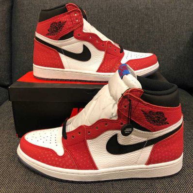 Spiderman × Nike Air Jordan 1 Origin Story "Gym Red/White/Photo Blue/Black"
