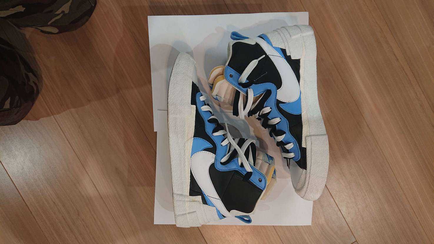 sacai × NIKE BLAZER MID "BLACK / BLUE"