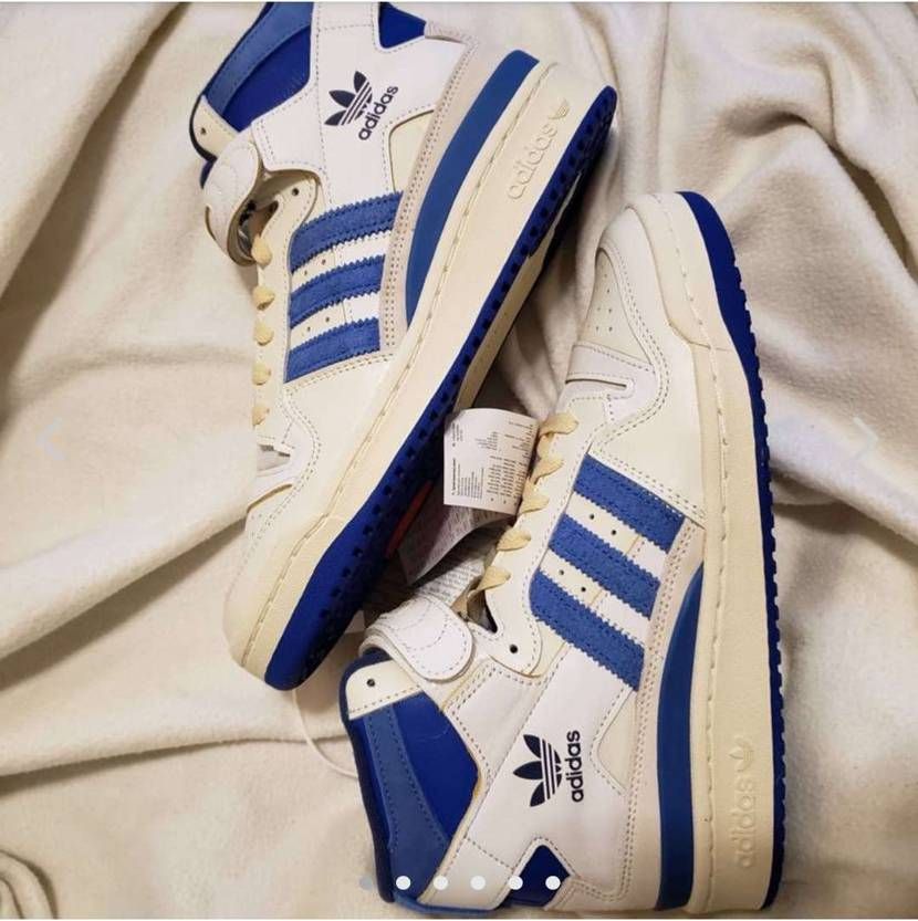 adidas Forum 84 High Blue Thread "Off White-Bright Blue/Footwear White"