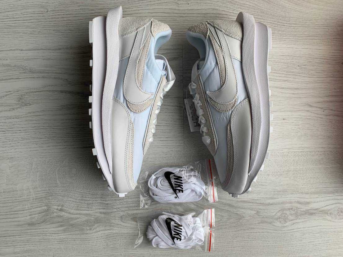 sacai × Nike LDV Waffle "Triple White"