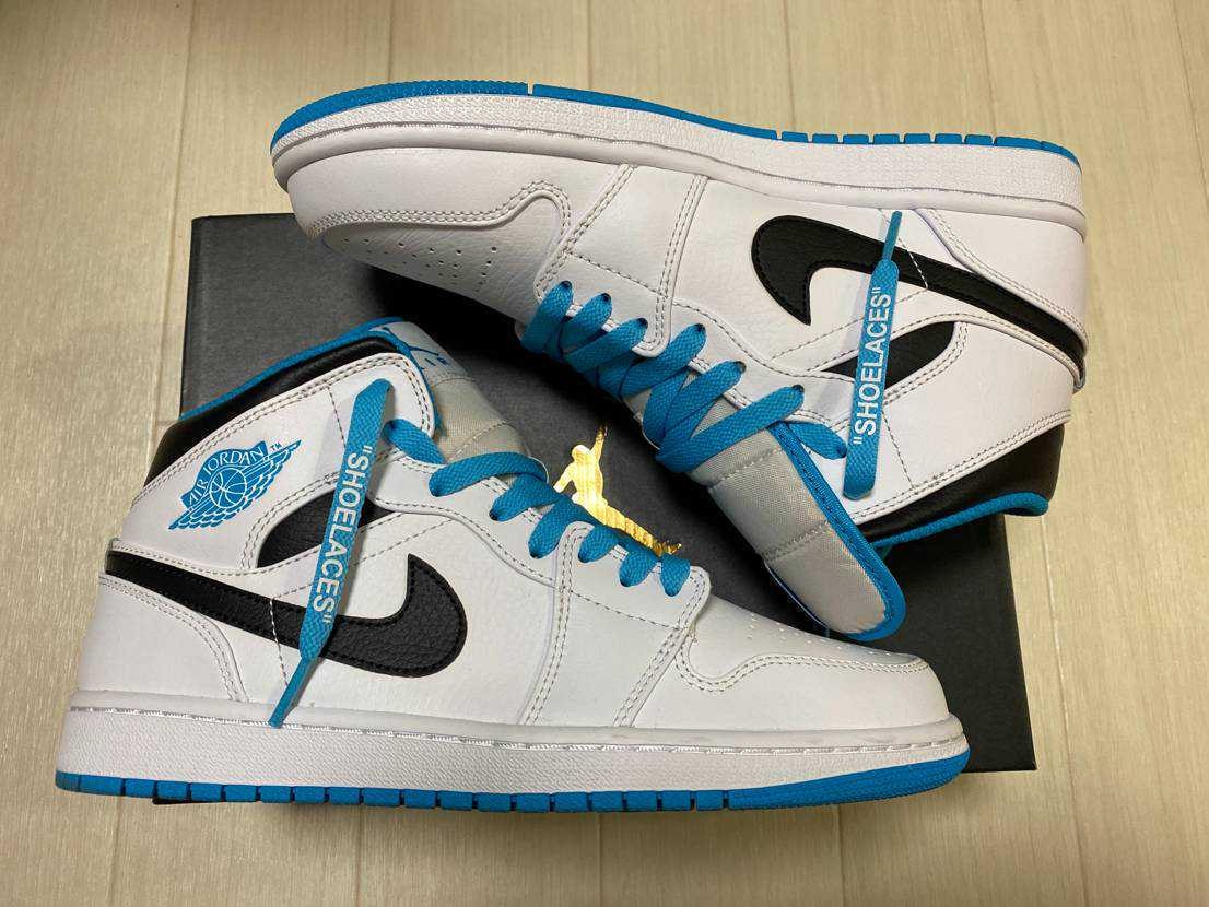 Nike Air Jordan 1 Mid "White/Laser blue"