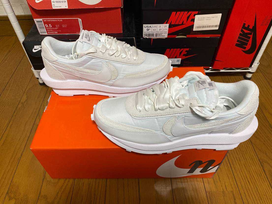 sacai × Nike LDV Waffle "Triple White"