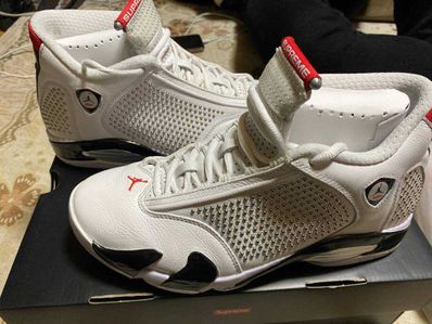 Supreme × Nike Air Jordan 14 Retro "White/University Red"