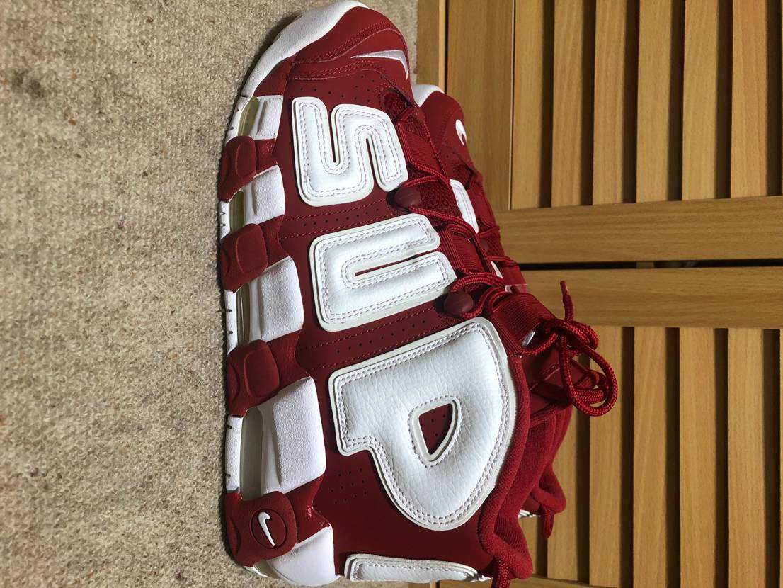 Supreme × Nike Air More Uptempo "White/Red"