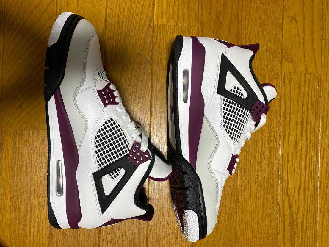 Paris Saint Germain ×Nike Air Jordan 4 Retro "White/Bordeaux/Neutral Gray"
