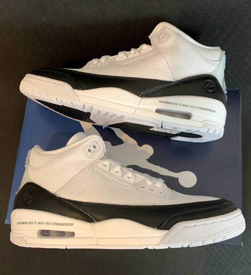 Fragment × Nike Air Jordan 3 "White/Black"