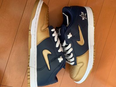 Supreme × Nike SB Dunk Low OG QS "Metallic Gold/Navy"