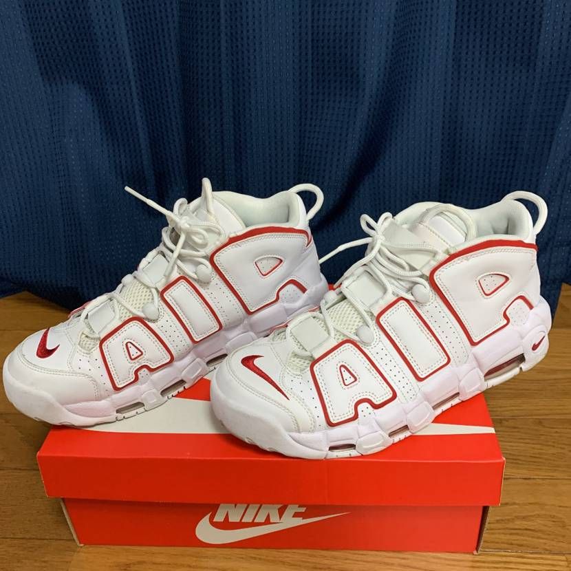 NIKE AIR MORE UPTEMPO "WHITE/VARSITY RED" (2021)
