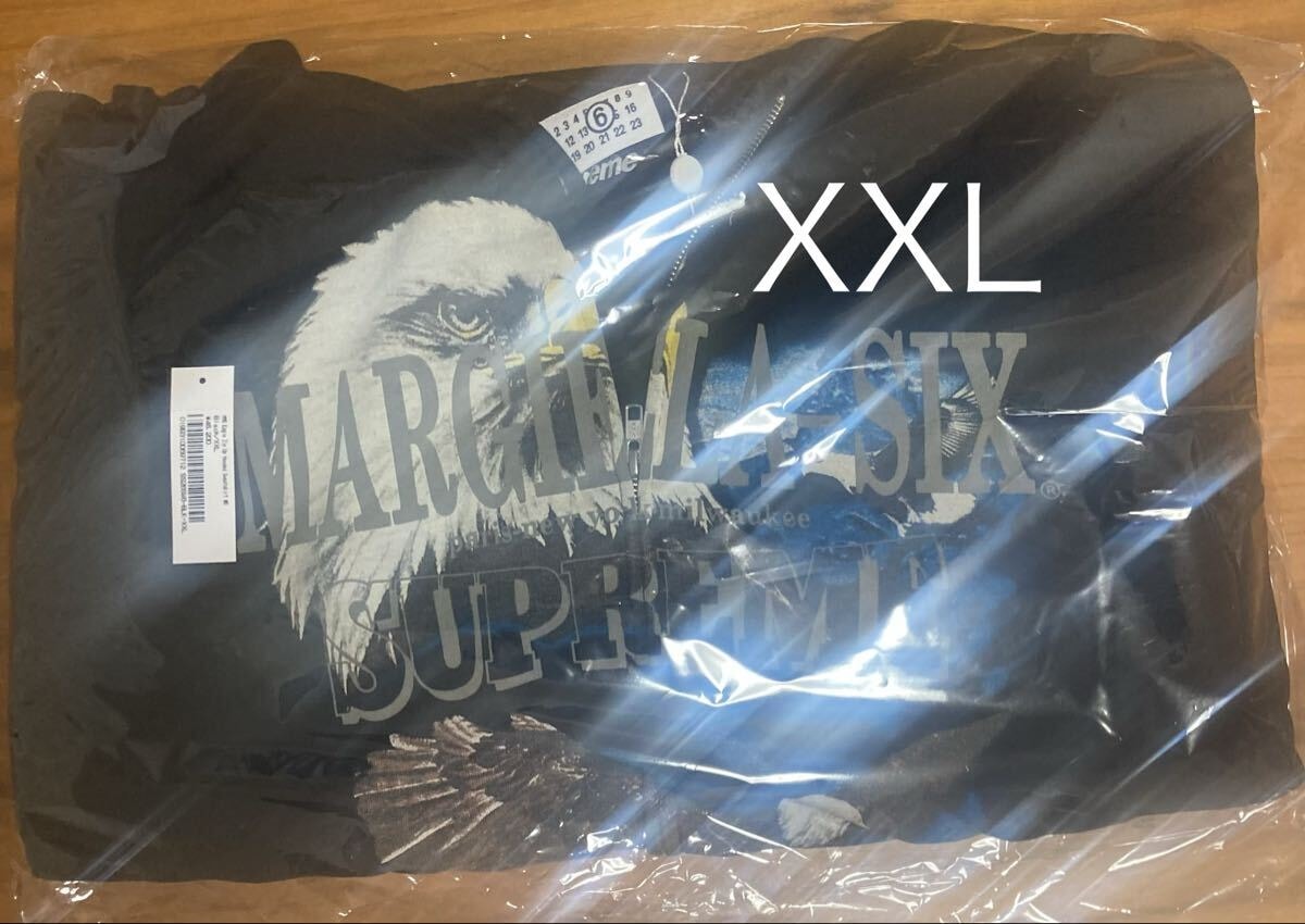 XXL Supreme MM6 Maison Margiela Eagle Zip Up Hooded Sweatshirt Black ブラック 黒 シュプリーム メゾン マルジェラ
