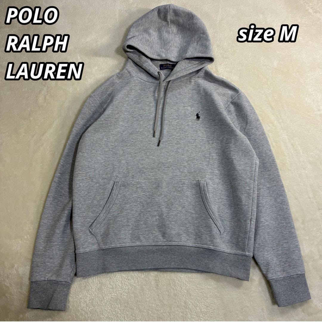 【美品】ポロラルフローレン プルオーバー パーカー グレー 現行タグ メンズ M