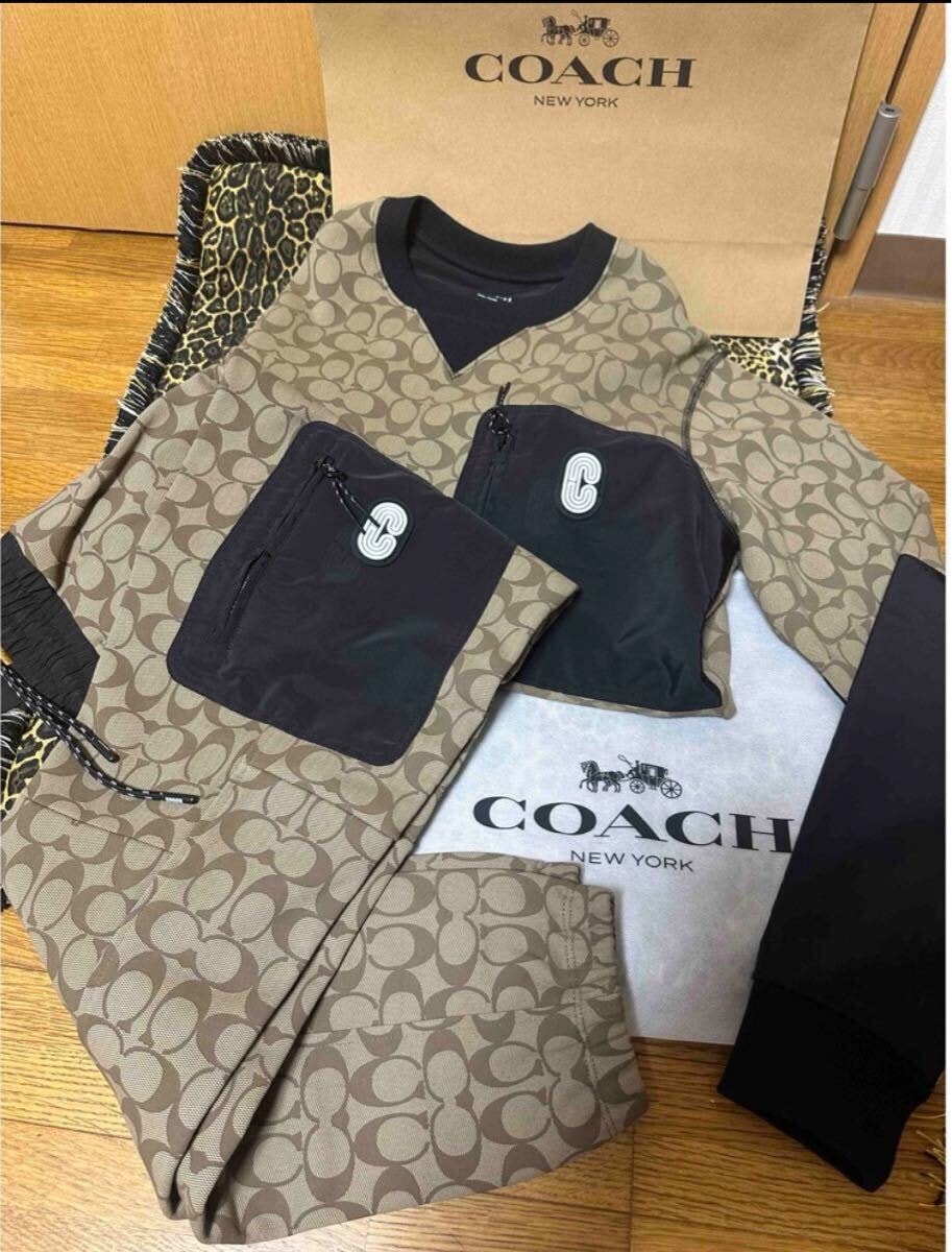 正規品 本物 廃盤 希少 激レア コーチ 総シグネチャー スウェット 上下セット 即完売　大人気商品