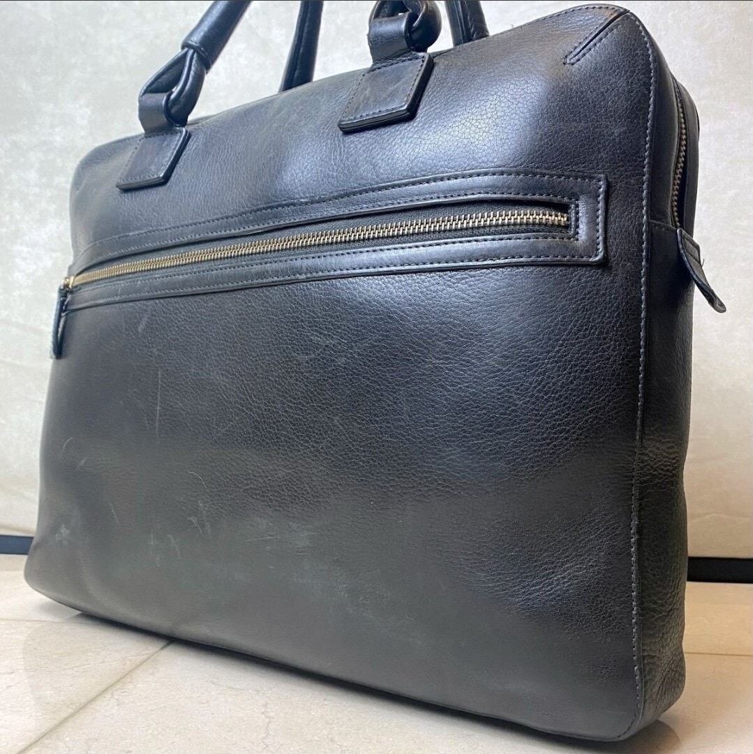 C (やや傷や汚れあり)】高級中古美品ダンヒル ビジネスバッグ 定価20万