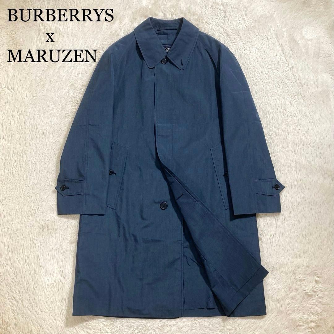 希少 美品 BURBERRYS MARUZEN バーバリーズ 丸善 ステンカラーコート ロング コットン混