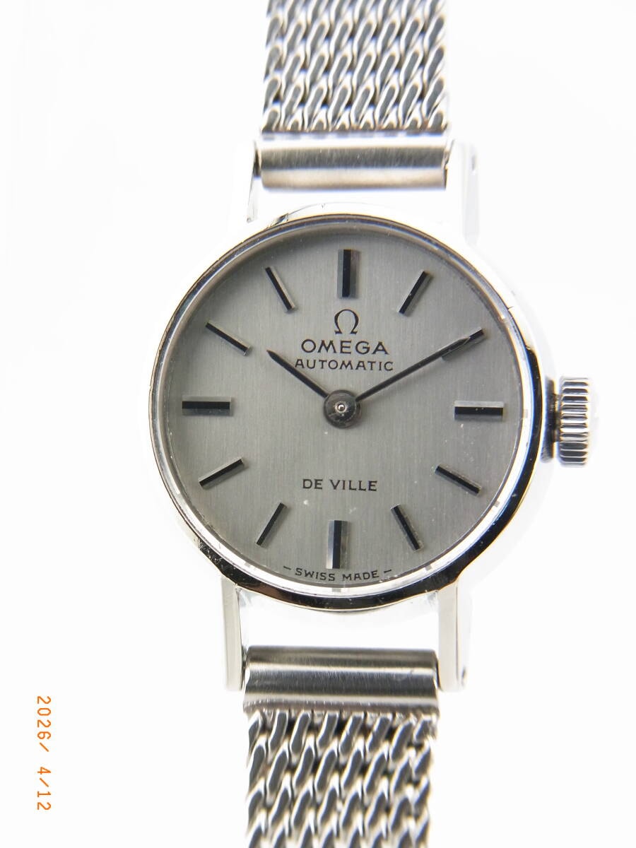 OH/ポリッシュ済　omega　De・Ville レディース　自動巻　ドレスウォッチ　Ref551.0057 Cal661 omega純正メッシュベルト付き