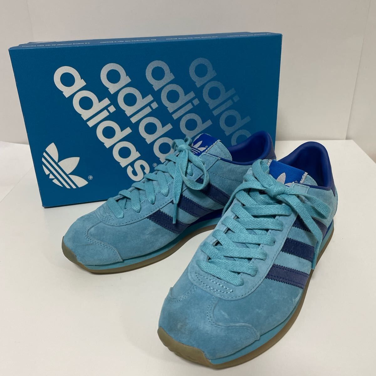 adidas COUNTRY JAPAN アディダス カントリー ジャパン 25.0 スニーカー ブルー 中古