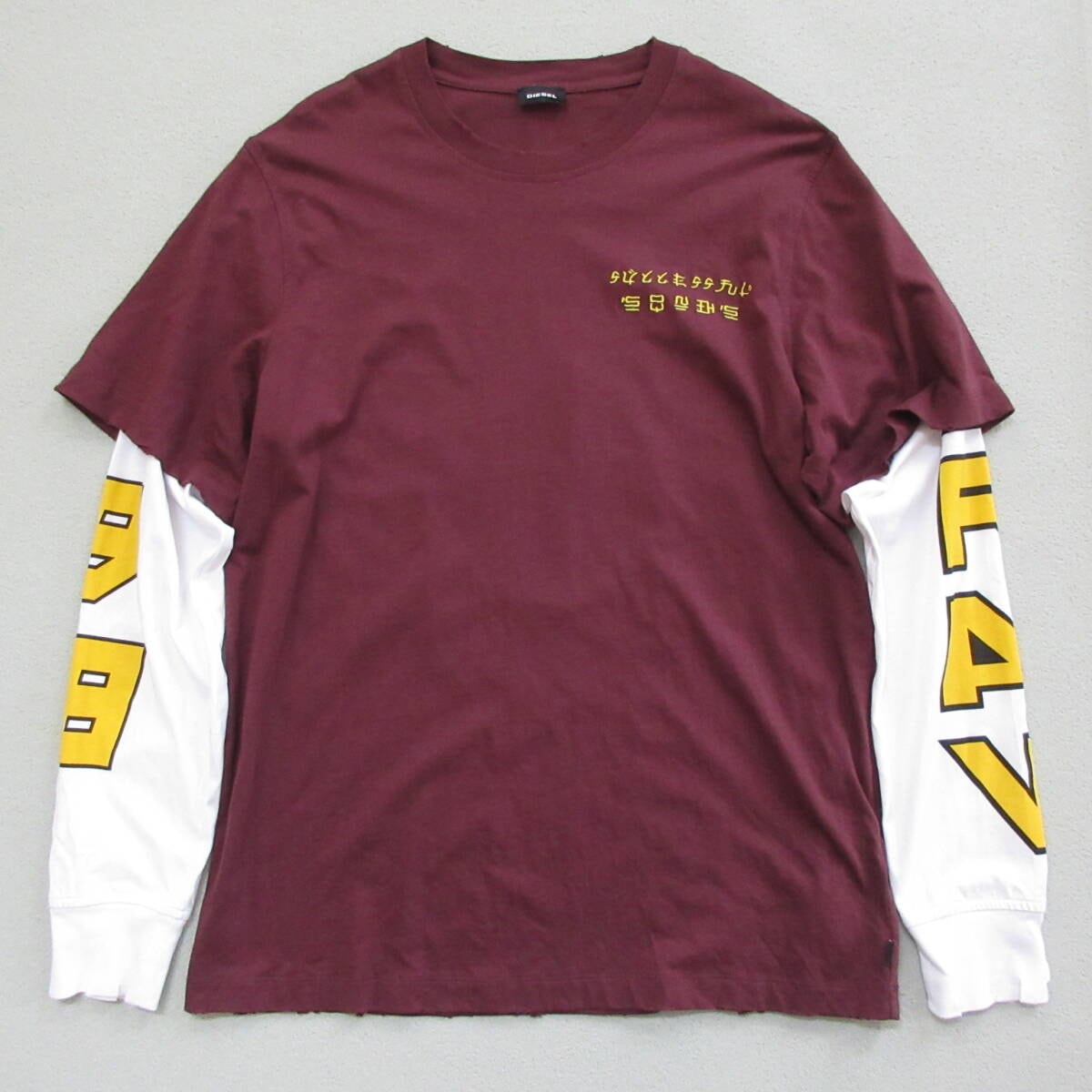 diesel ロンt ダメージ 新品未使用 DIESEL T-MIND ロンt ヘンリー
