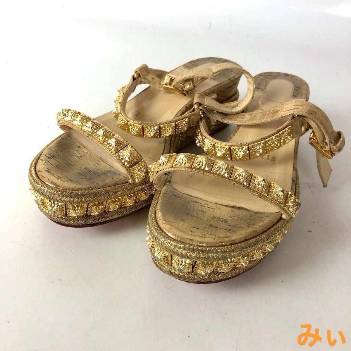 Christian Louboutin クリスチャンルブタン サンダル レディース ブランド 21cm 美脚 厚底 靴 シューズ ヒール 小さいサイズ XS