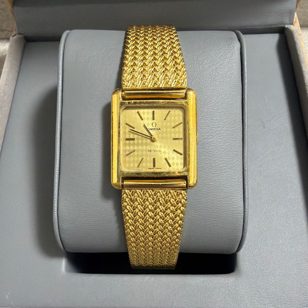 OMEGA オメガ De Ville ヴィンテージ 手巻き スクエア ゴールド 腕時計