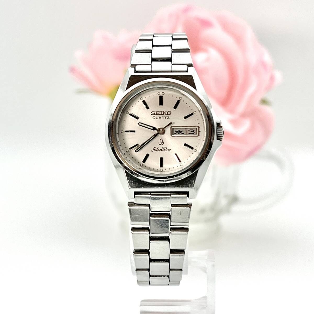 《稼働品》SEIKO セイコー★SilverWave シルバーウェーブ★デイデイト★カレンダー★クォーツ 腕時計★レディース★管理886d