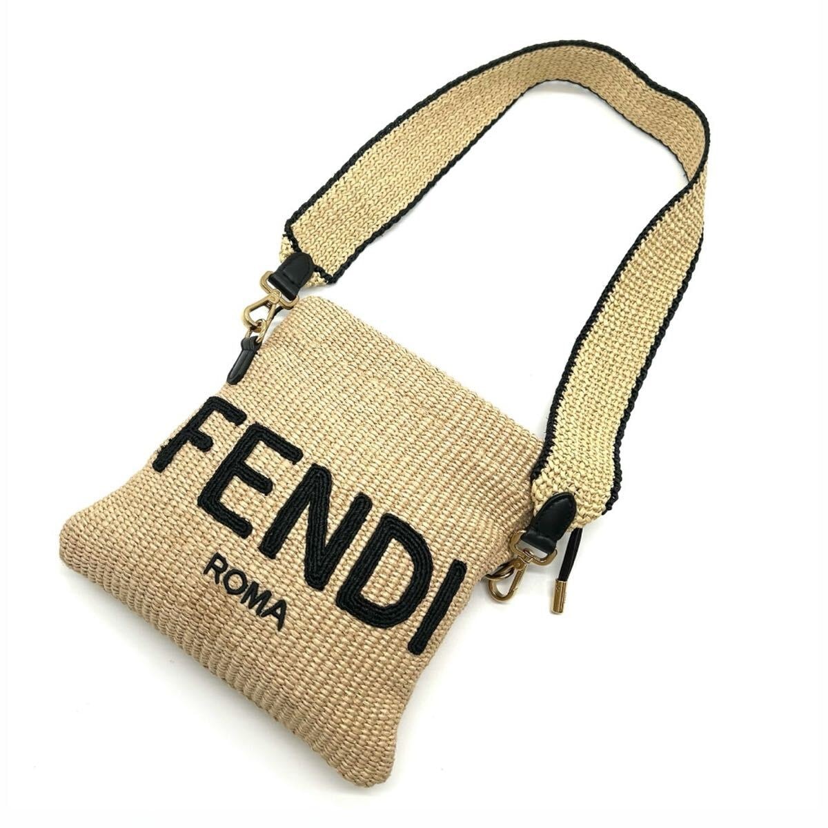 FENDI フェンディ バゲット メッセンジャー ミディアム ショルダーバッグ グレージュ 7VA537 AG0L F047P レディース【中古】【美品】 フェンディ バゲット メッセンジャーバッグ ミディアム レザー 