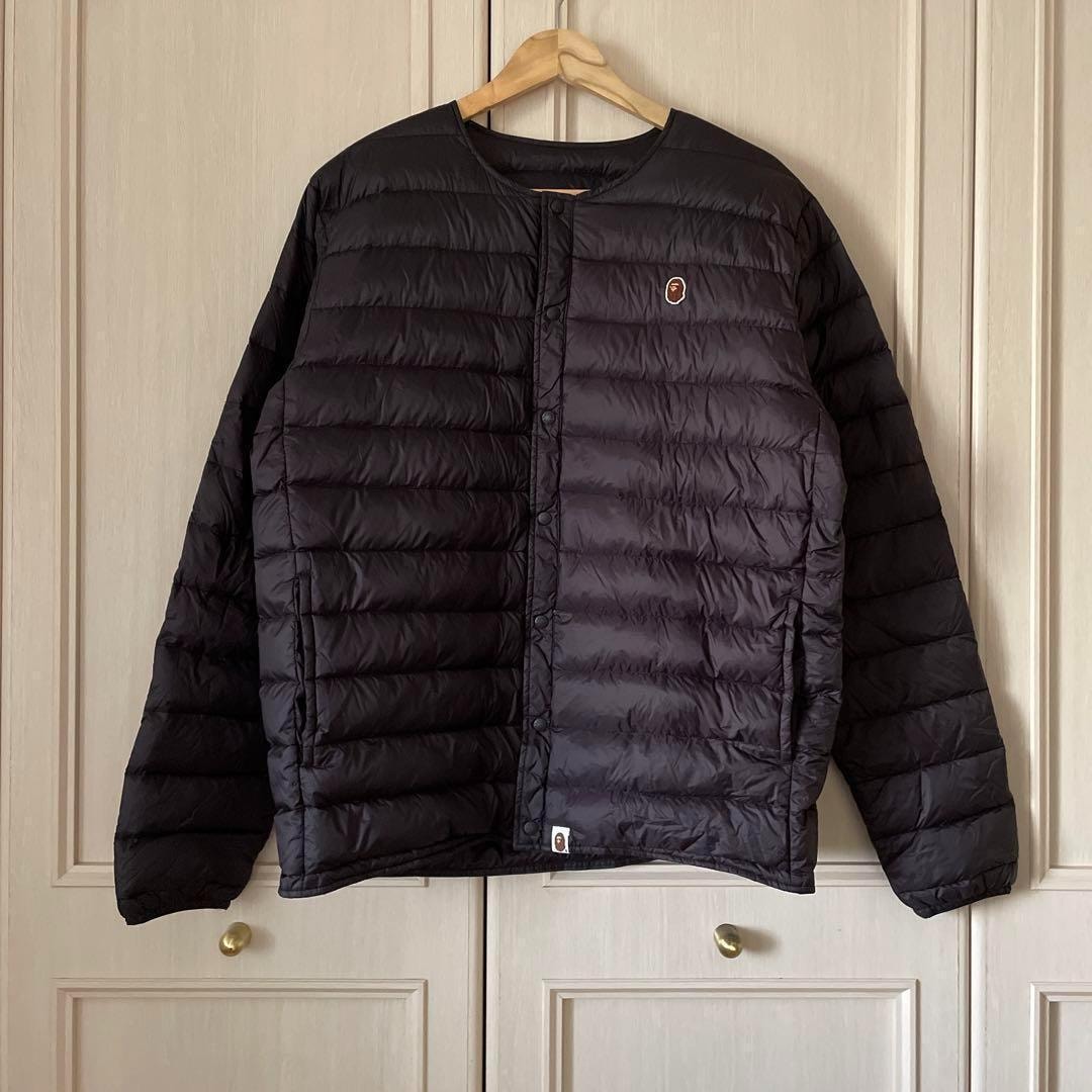 43 A BATHING BAPE アベイシングエイプ ダウン ジャケット 黒　メンズ　men's