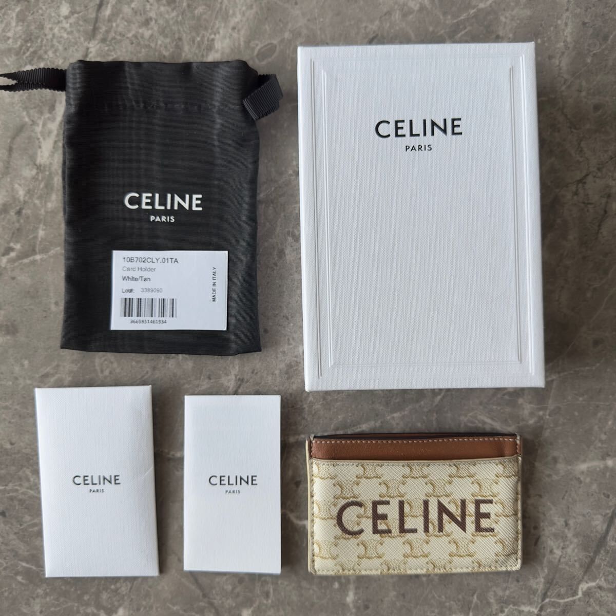 【CELINE】トリオンフ ロゴ カードケース パスケース レザー セリーヌ