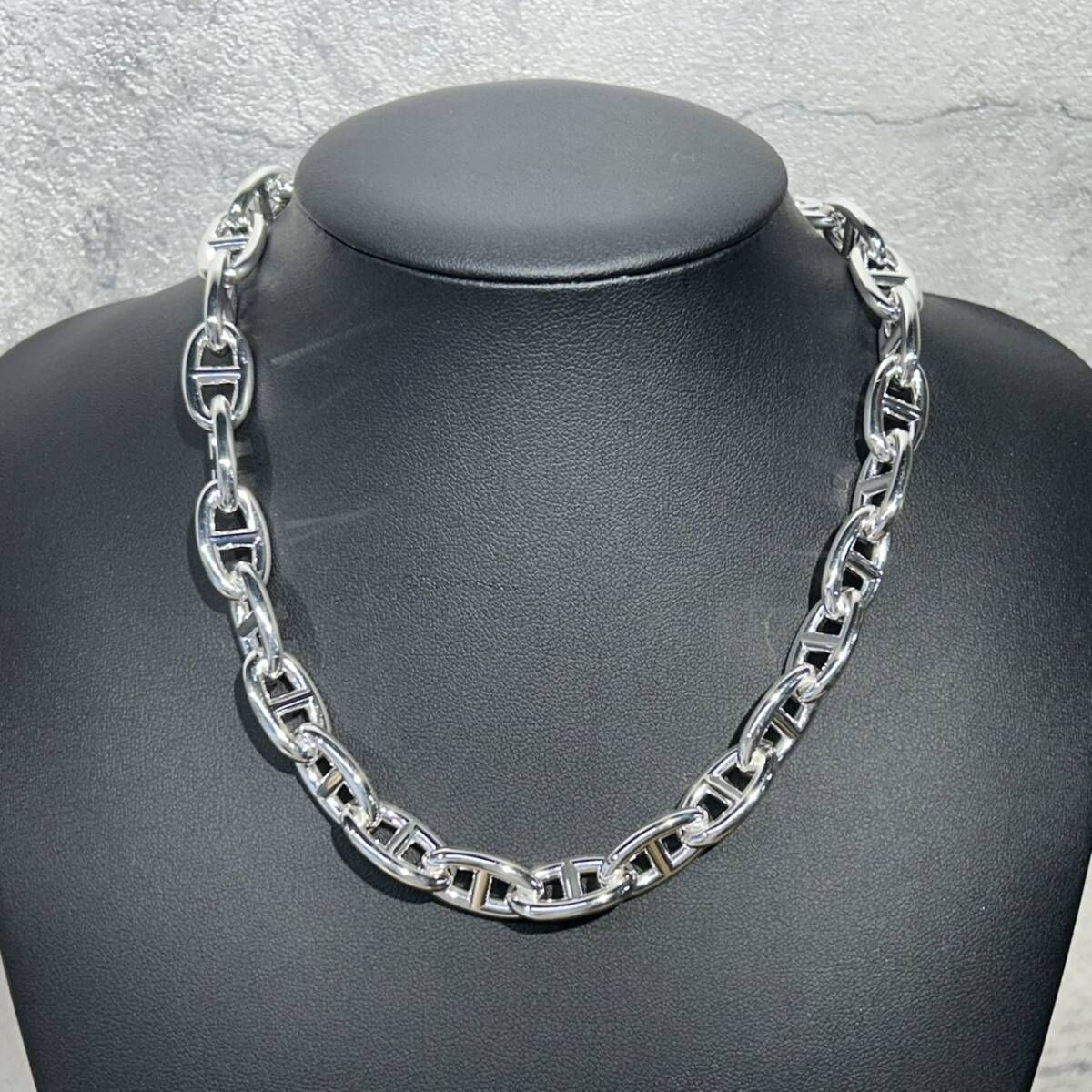 HERMES エルメス シェーヌダンクル GM ネックレス 29コマ シルバー925