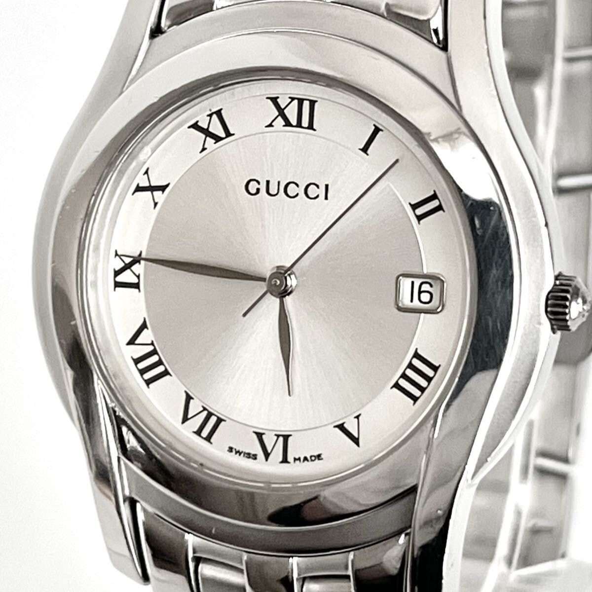 B (目立った傷や汚れなし)】【稼働】磨き済み グッチ GUCCI 5500M