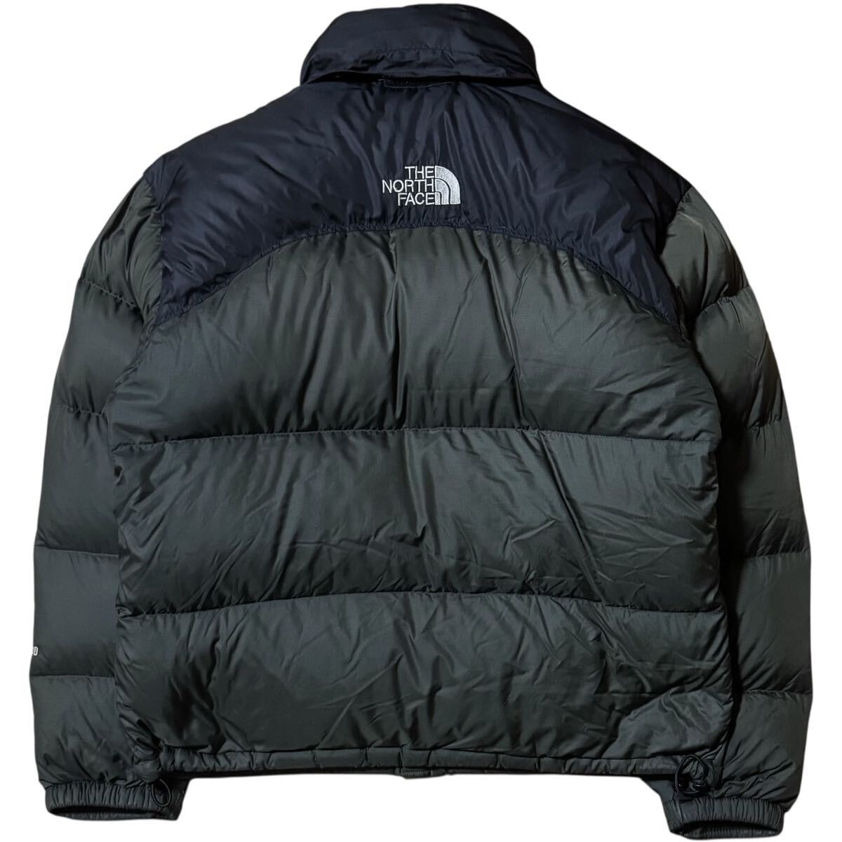 稀少 THE NORTH FACE ノースフェイス センターロゴ ヌプシ ダウンジャケット カーキ Lサイズ