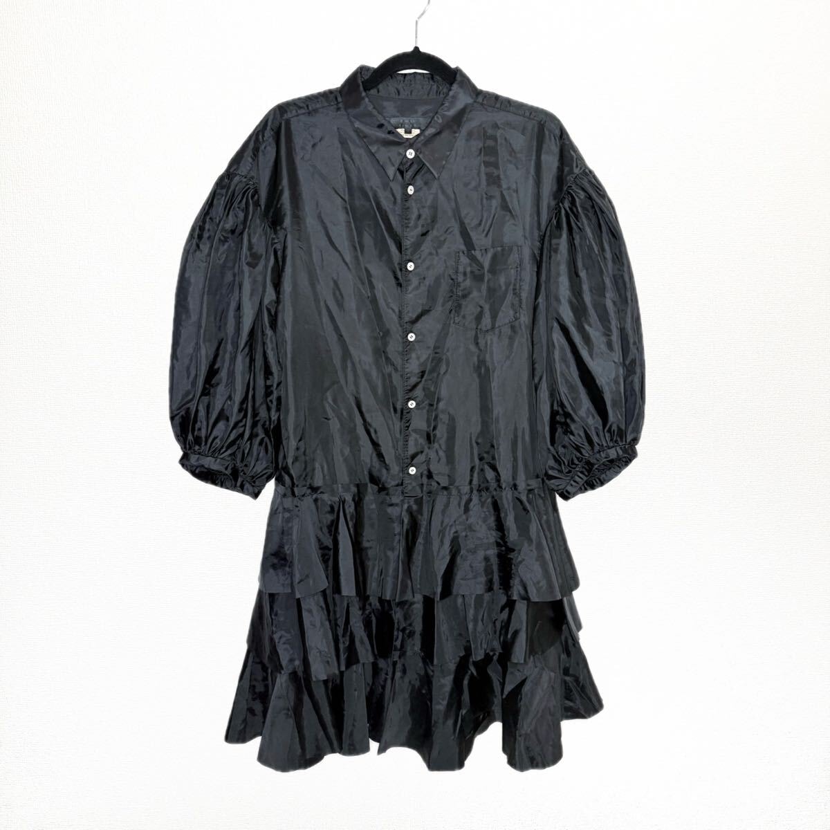 コムデギャルソン コムデギャルソン 22SS エステルタフタ縮絨 フリルブラウス