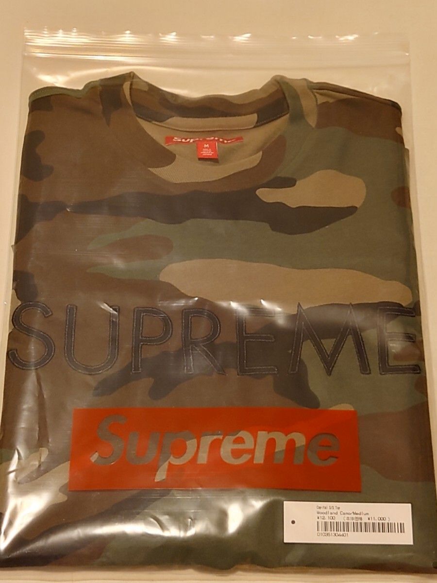 25SS Supreme Capital S/S Top シュプリーム キャピタル ショートスリーブ トップ 半袖Tシャツ 迷彩 ウッドランドカモ M 新品 正規品