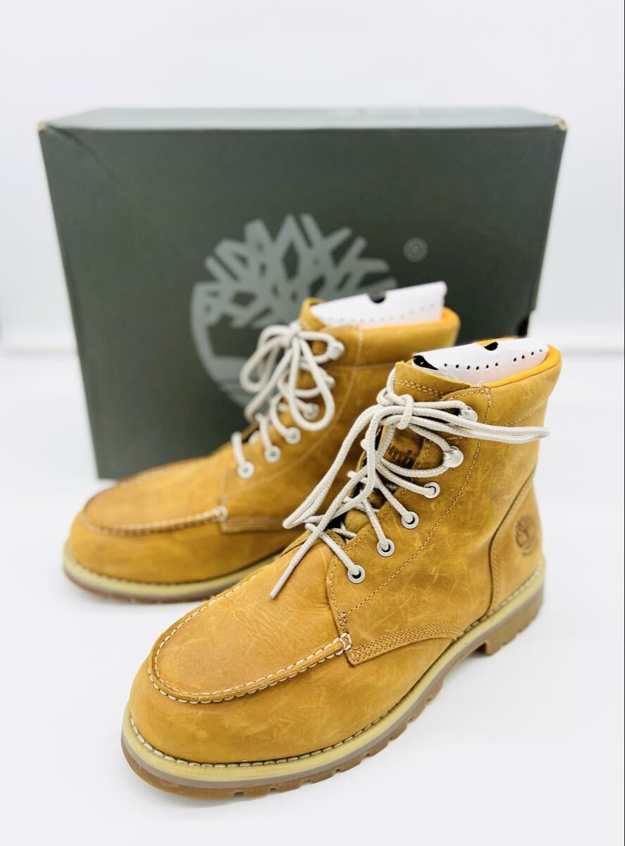 【美品　26.5cm 箱付き】Timberland Redwood Falls WP Moc Toe Boot ティンバーランド 防水（Waterproof)モックトゥ レザーイエローブーツ