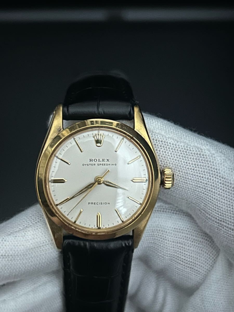 Rolex 6420 オイスタースピードキング　手巻き　K18GP