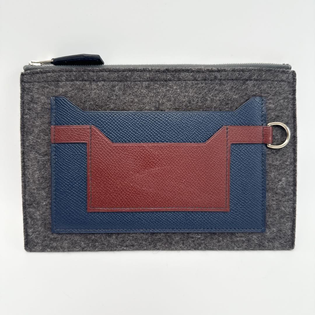 HERMES エルメス トゥードゥー20 ポーチ フェルト ヴォーエプソン クラッチバッグ 極美品