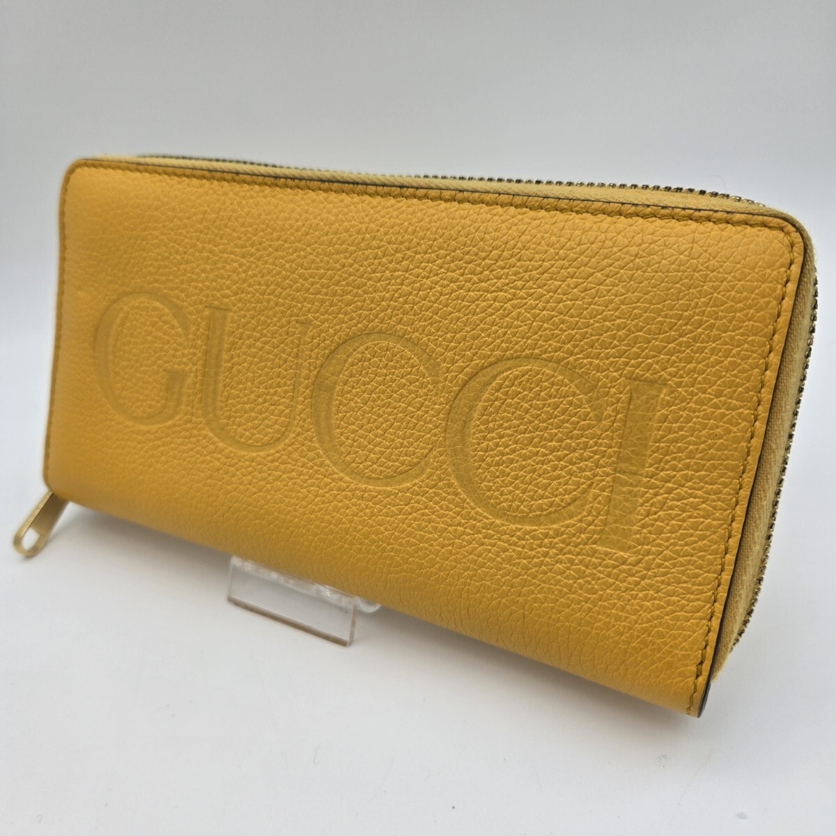 GUCCI（グッチ）ニューフローラ ジップアラウンドウォレット 長財布 フラワープリント ブルー レザー バンブータッセル 453158【中古】 B (目立った傷や汚れなし)】GUCCI（グッチ）ニューフローラ ジップ