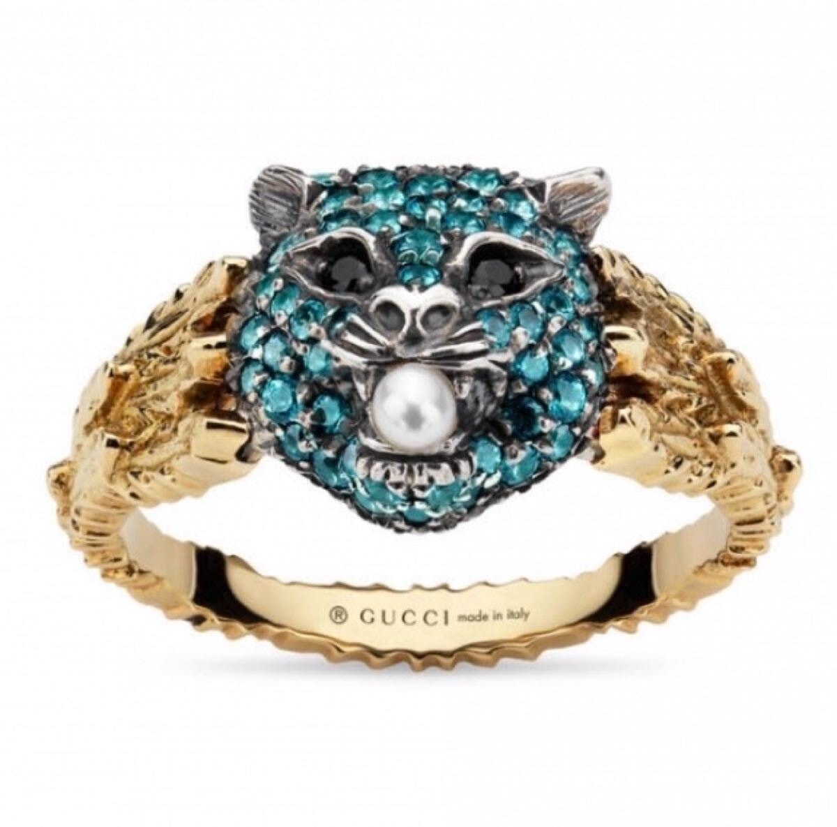 gucci グッチ ミケーレ 猫 キャット リング ring 指輪 2017 FW ファインジュエリー 18K YG レア アクセサリー