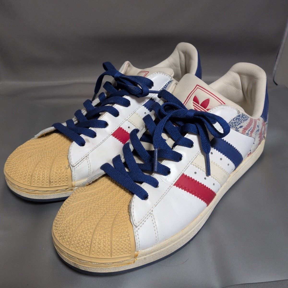 【割引】adidas アディダス★SUPERSTARⅡ スーパースターⅡ★ホワイト/ブルー/レッド★28センチ