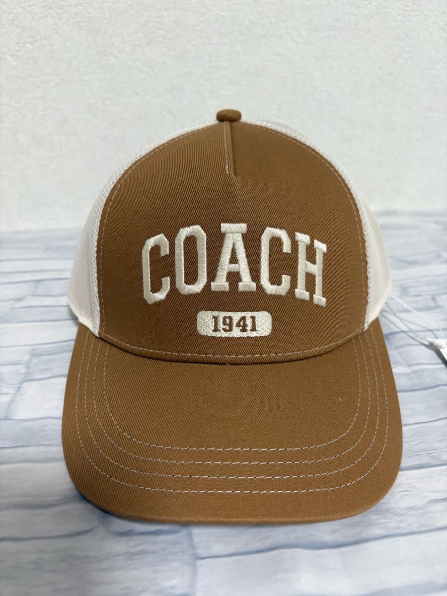 コーチ 帽子 COACH シグネチャー コットン メッシュ キャップ ロゴ