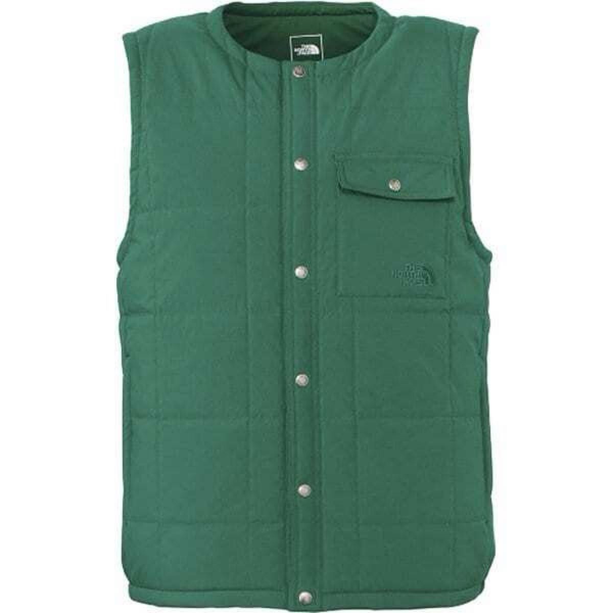 （XL）THE NORTH FACE Meadow Warm Vest NY82330 TG TNFグリーン ノースフェイス メドウウォームベスト 緑（インナーベスト ダウンベスト