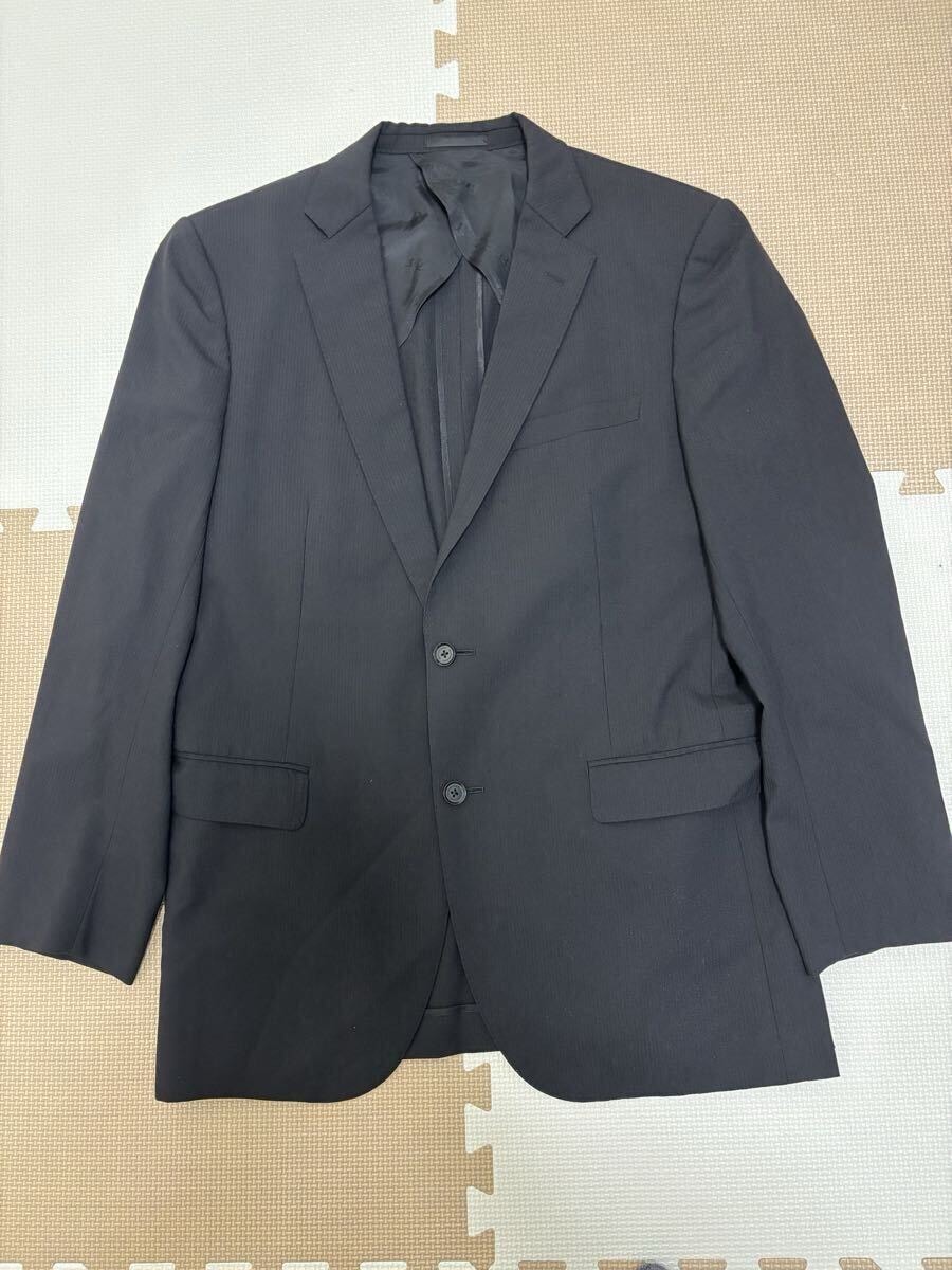 値下げ BURBERRY LONDONブラックビジネススーツ　M〜Lサイズ 使用感少ない　ビジネススーツ