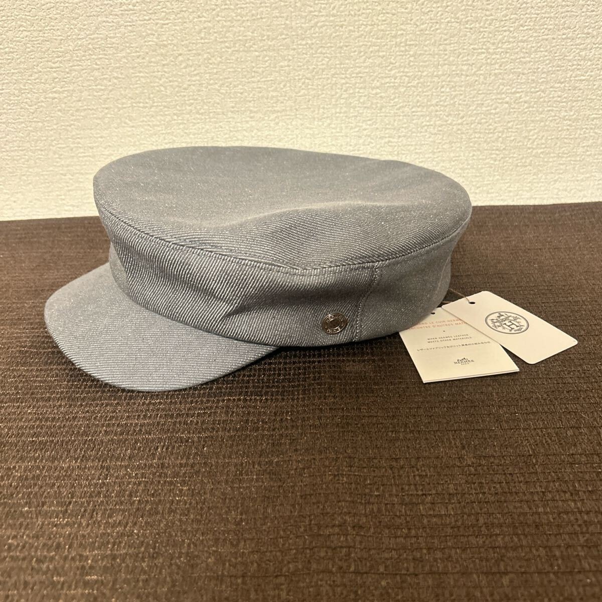 エルメス　セリエ　キャスケット　キャップ　デニム　キャンバス　未使用