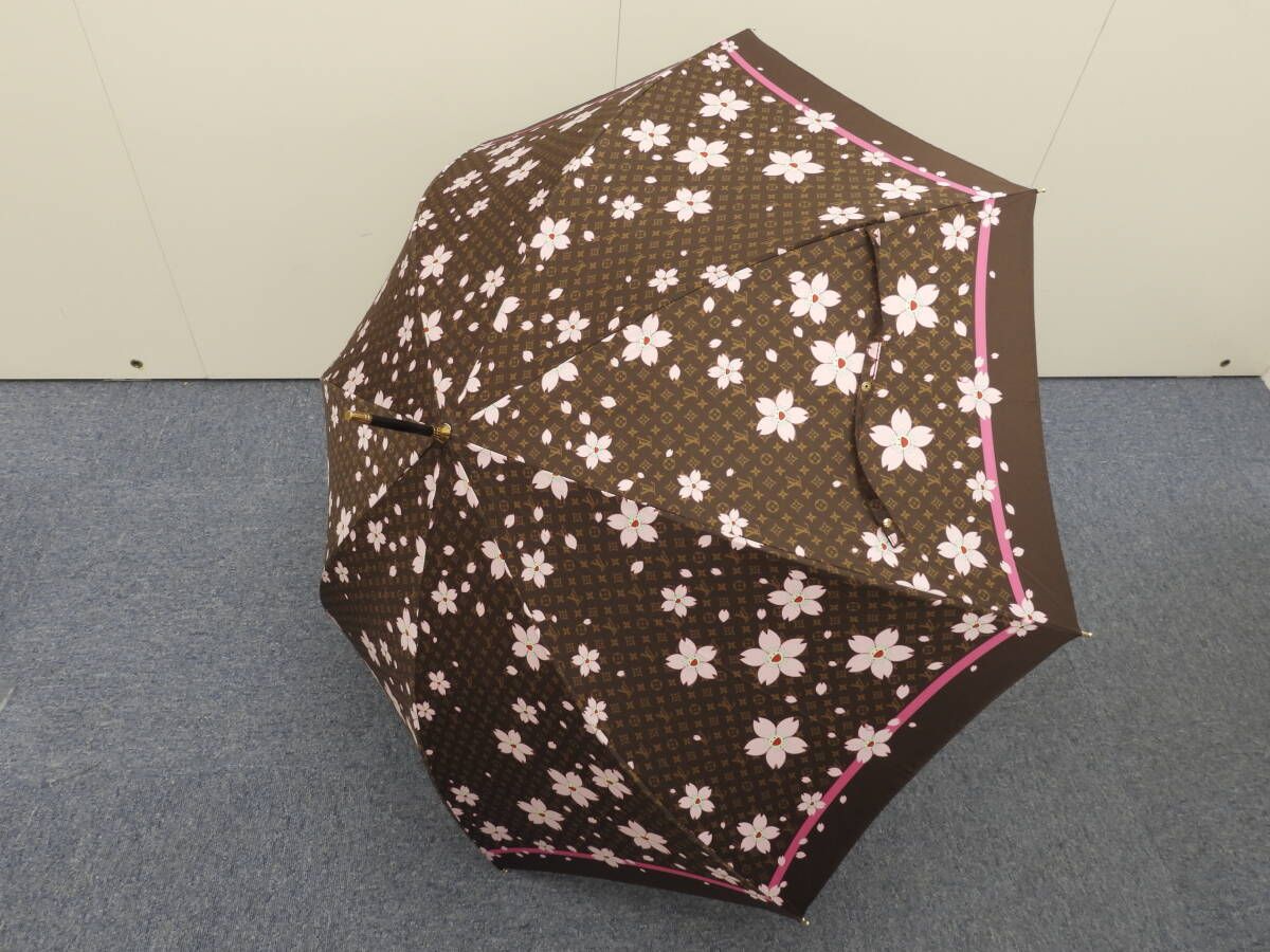 ルイヴィトン 傘 M92030 モノグラムチェリーブロッサム パラプルュイ アンブレラ 極美品@ 2